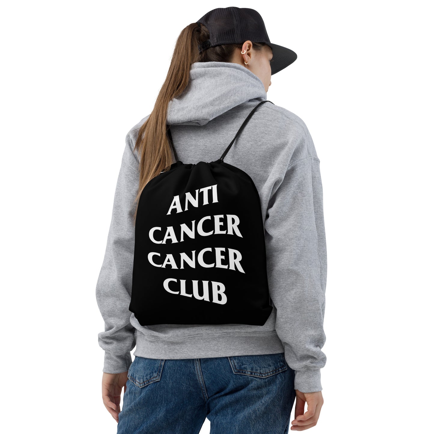 Strong Together: Anti-Cancer Drawstring Bag (Club Design) , Carry Hope, cancer awareness