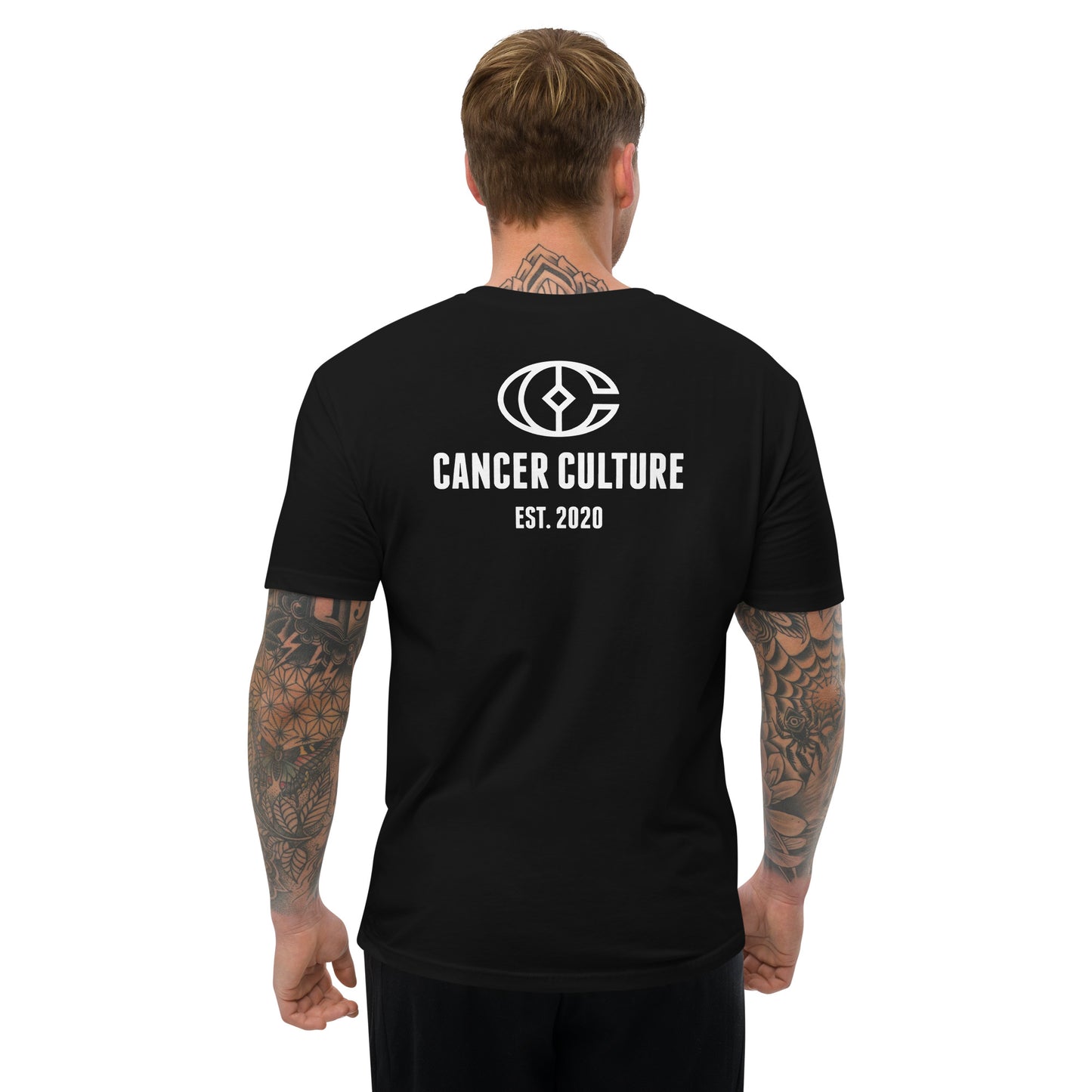 Standing Strong: Men's Cancer Awareness Black t-Shirt, cancer survivor