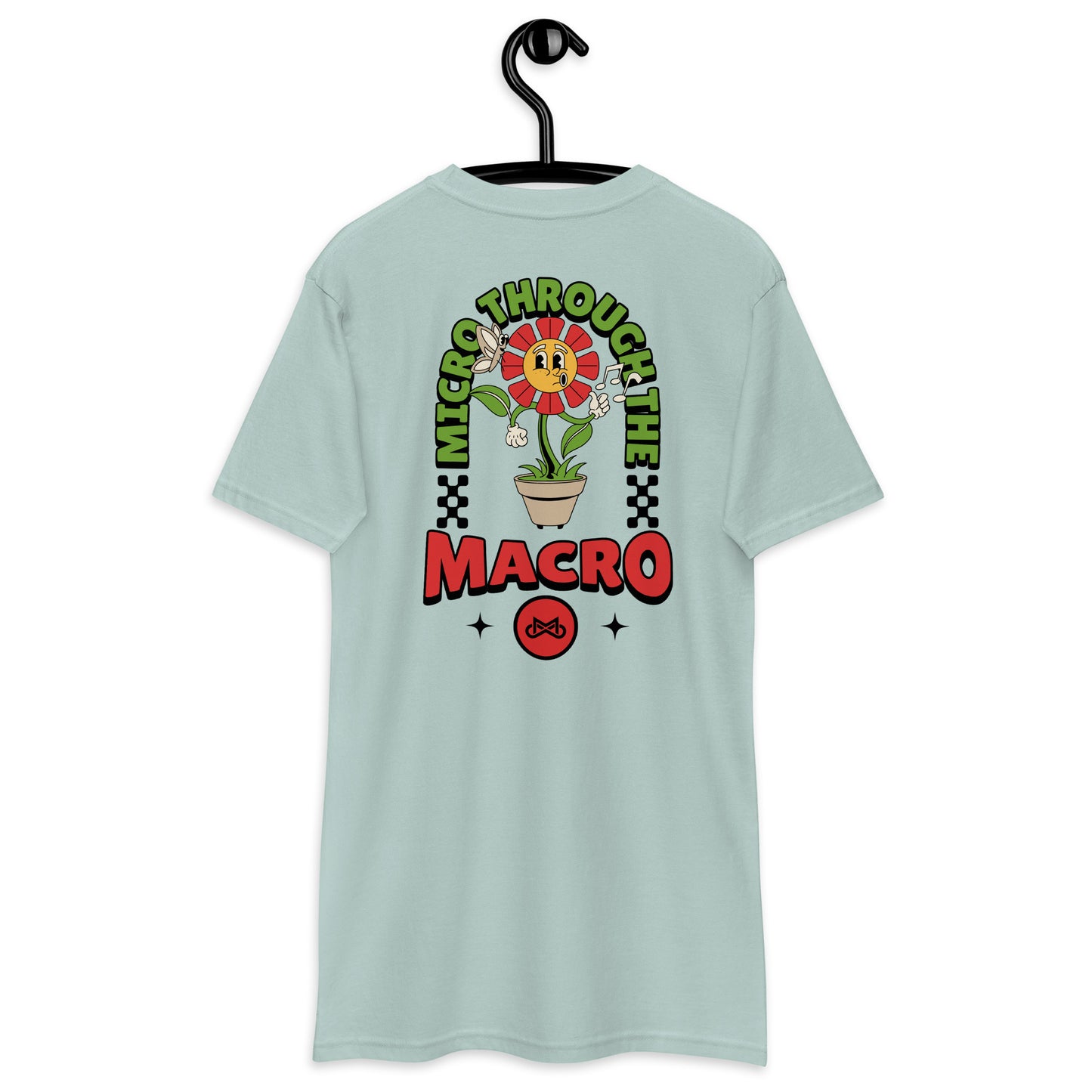 Men’s Flower Power Embroidered premium heavyweight tee