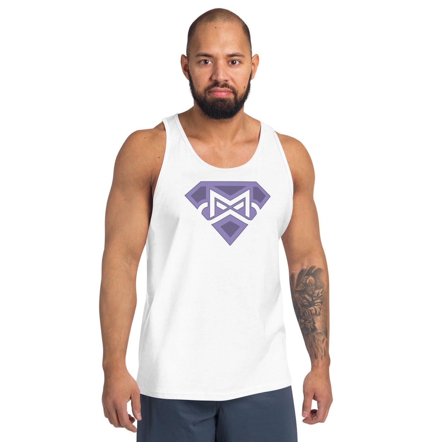 Mens All Cancer Hero Tank Top in white