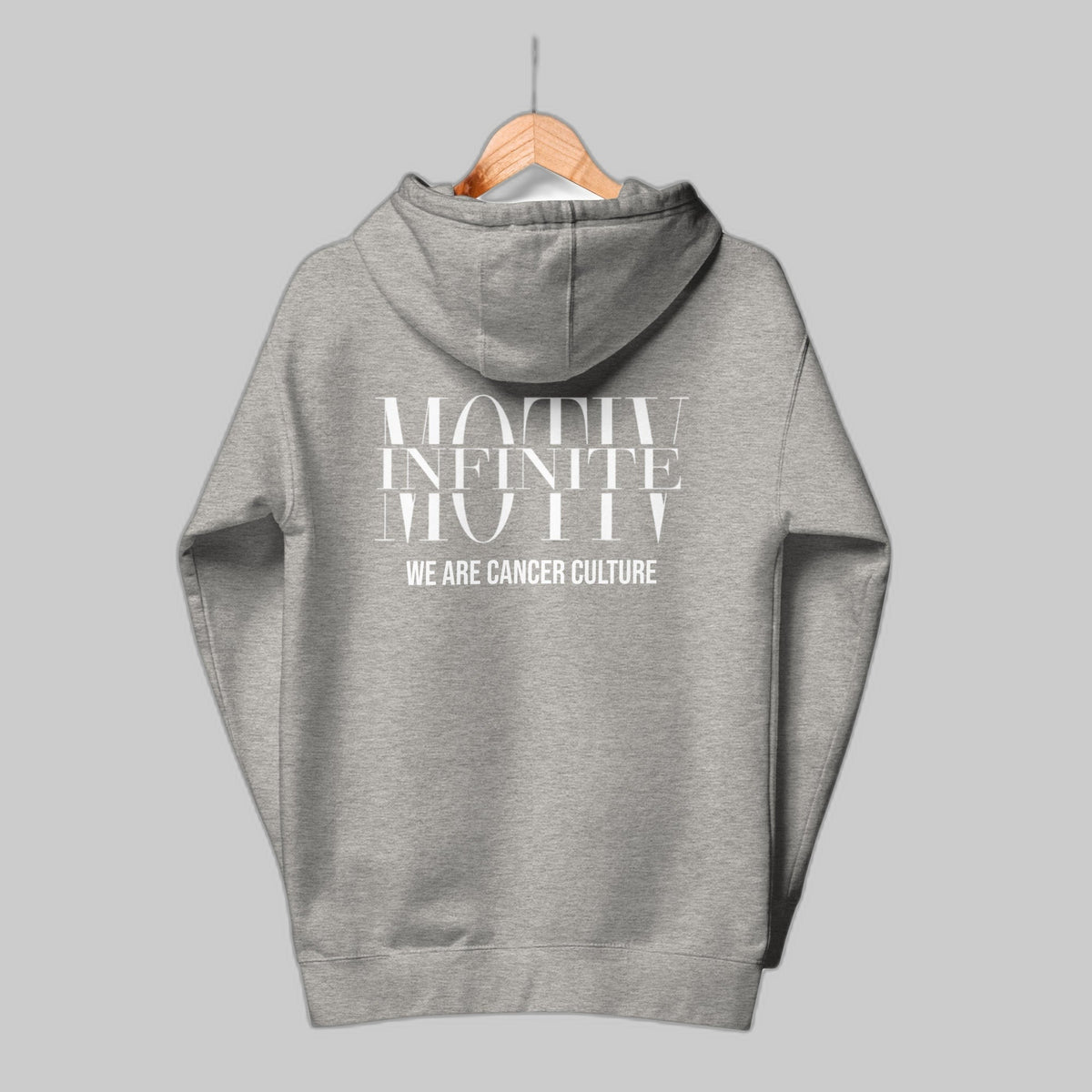Stacked Motiv Unisex Hoodie | White Text