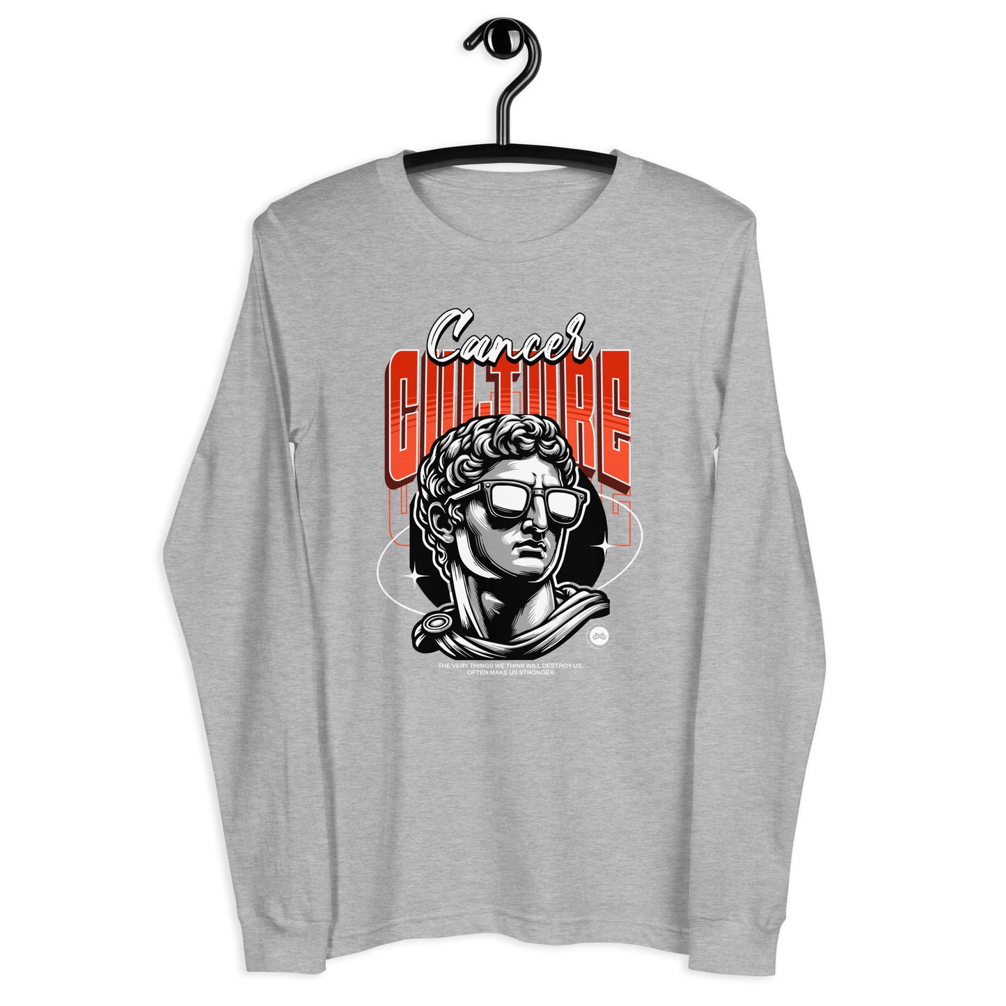 David Motiv Long Sleeve Unisex Tee | Cancer Culture | Empowering Statement by Infinite Motiv