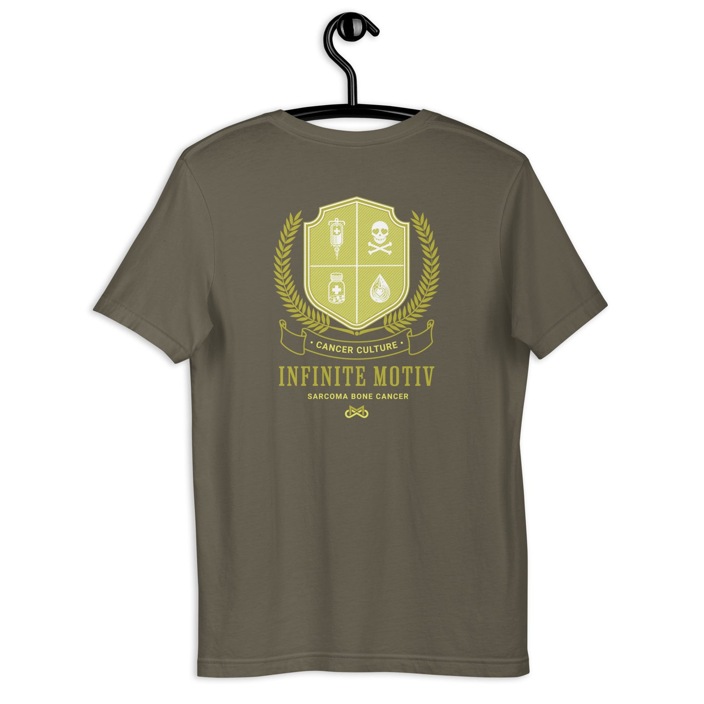 Unisex Sarcoma Bone Cancer Crest Embroidered t-shirt