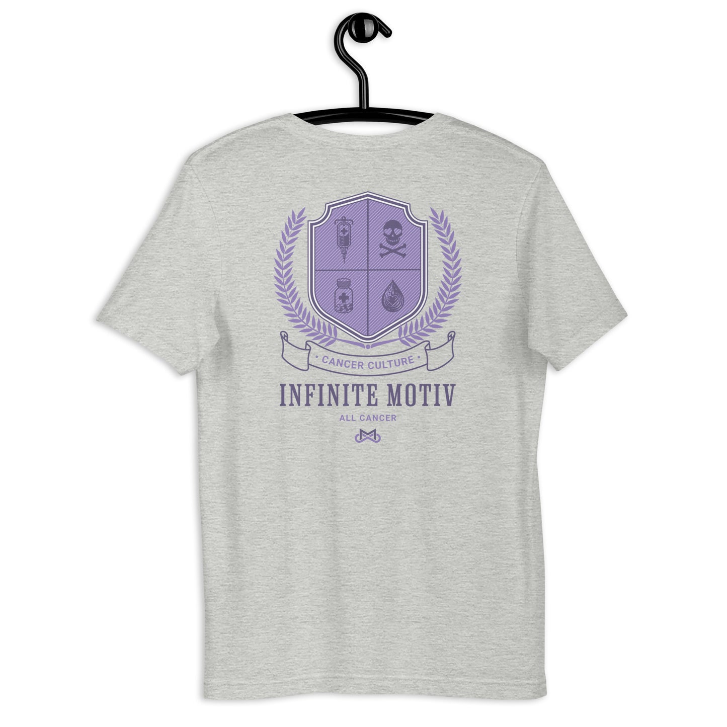 Unisex All Cancer Crest Embroidered T-Shirt | Lightweight Comfort & Stylish Support by Infinite Motiv
