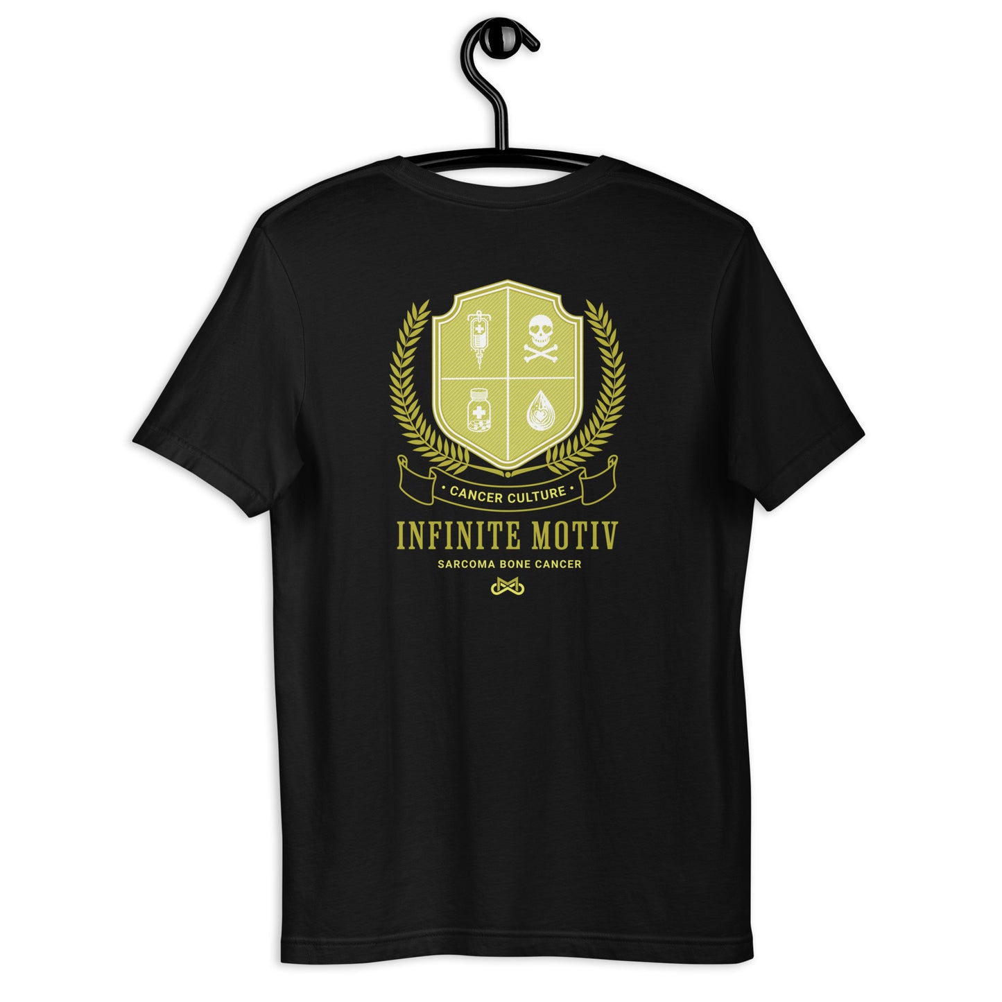 Unisex Sarcoma Bone Cancer Crest Embroidered t-shirt