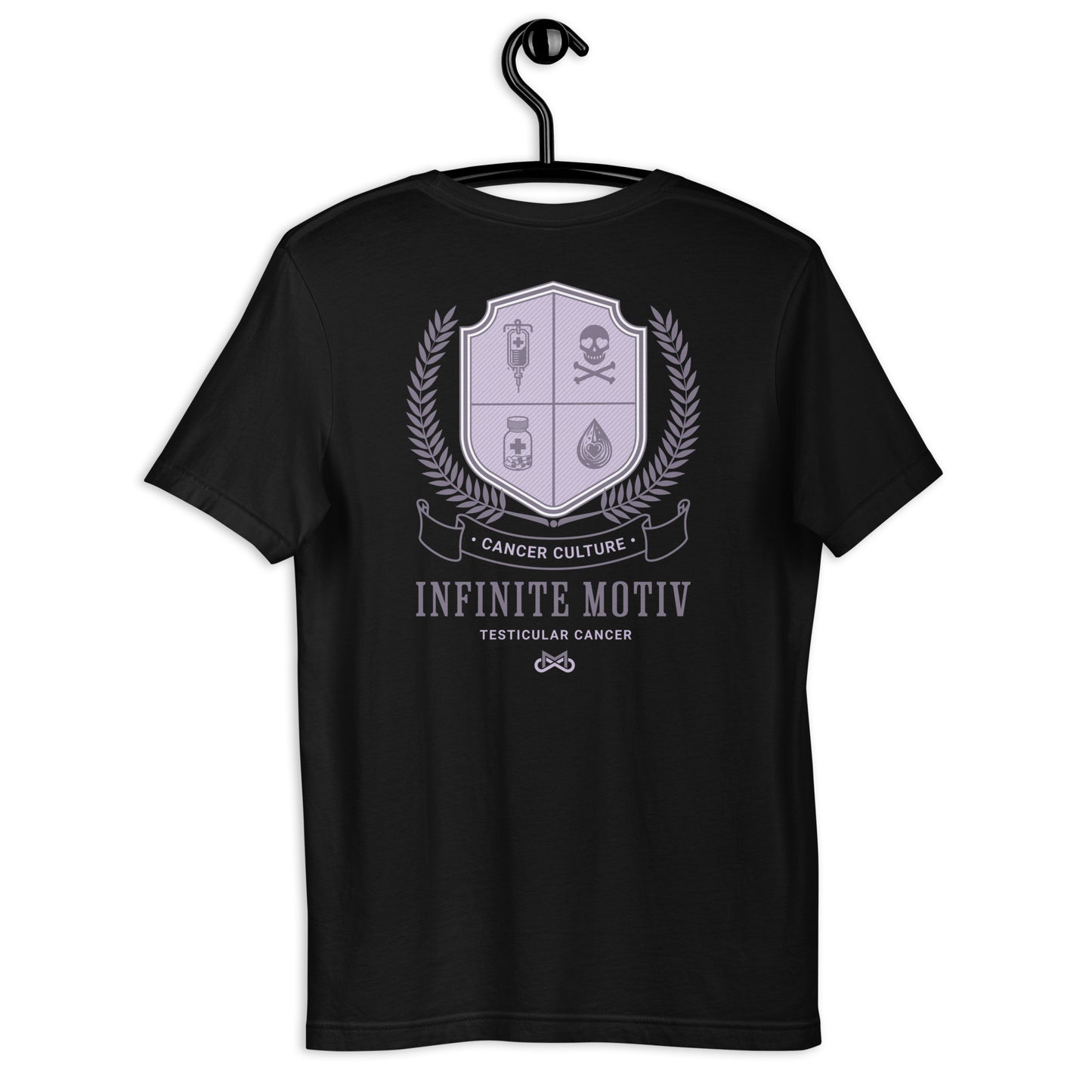 Unisex Testicular Cancer Crest Embroidered t-shirt