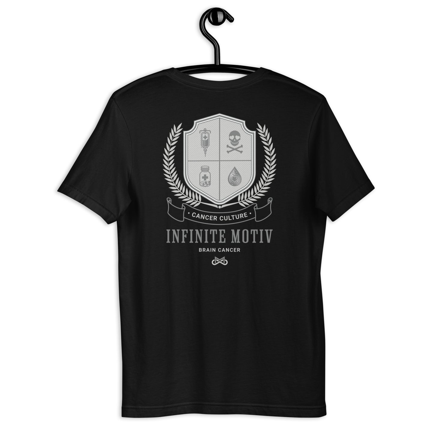 Unisex Brain Cancer Crest Embroidered t-shirt