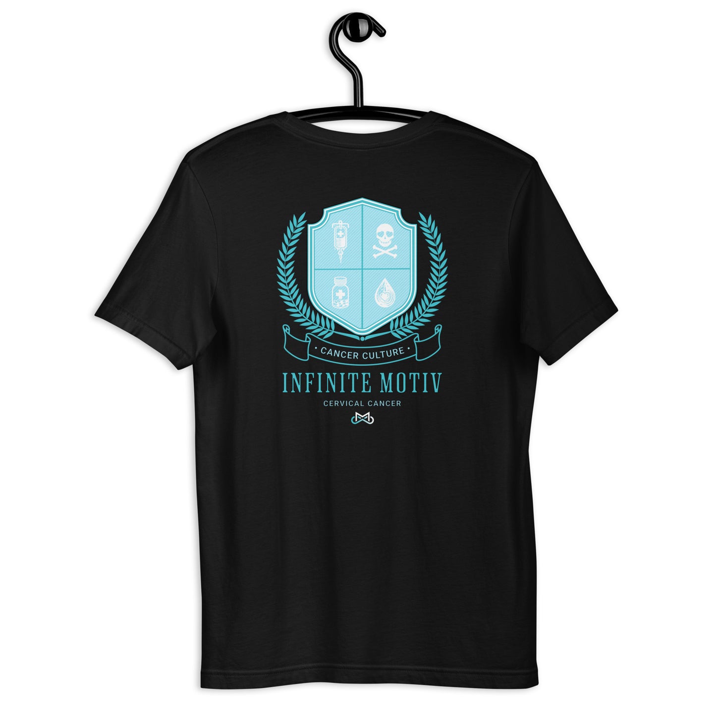 Unisex Cervical Cancer Crest Embroidered t-shirt