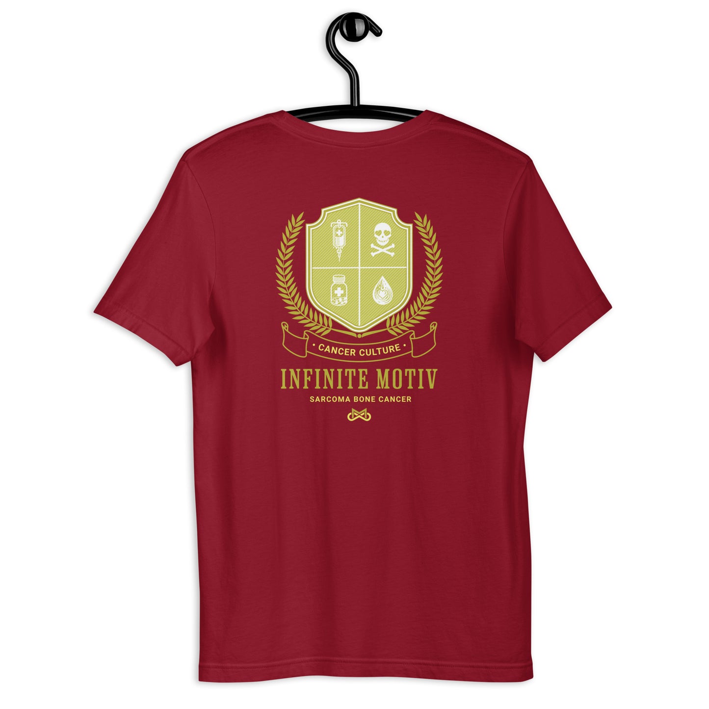 Unisex Sarcoma Bone Cancer Crest Embroidered t-shirt