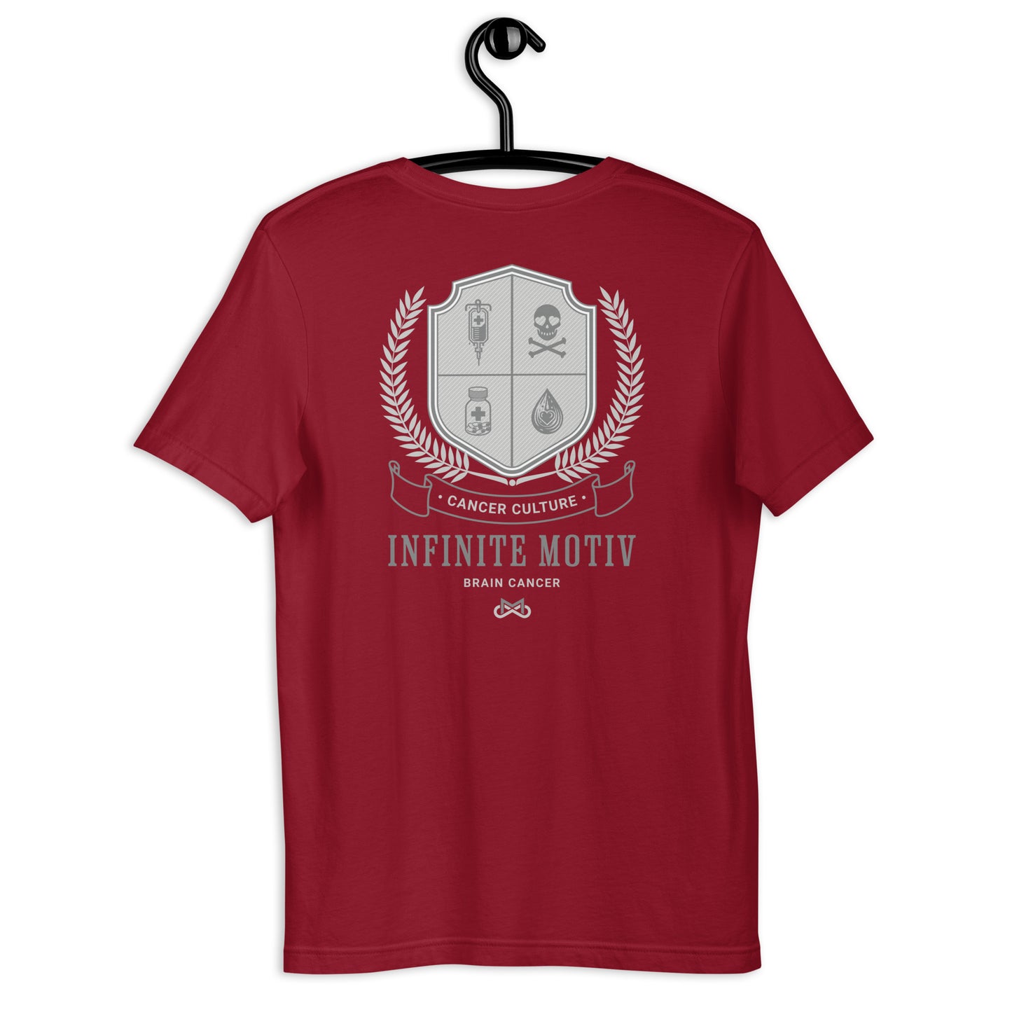 Unisex Brain Cancer Crest Embroidered t-shirt