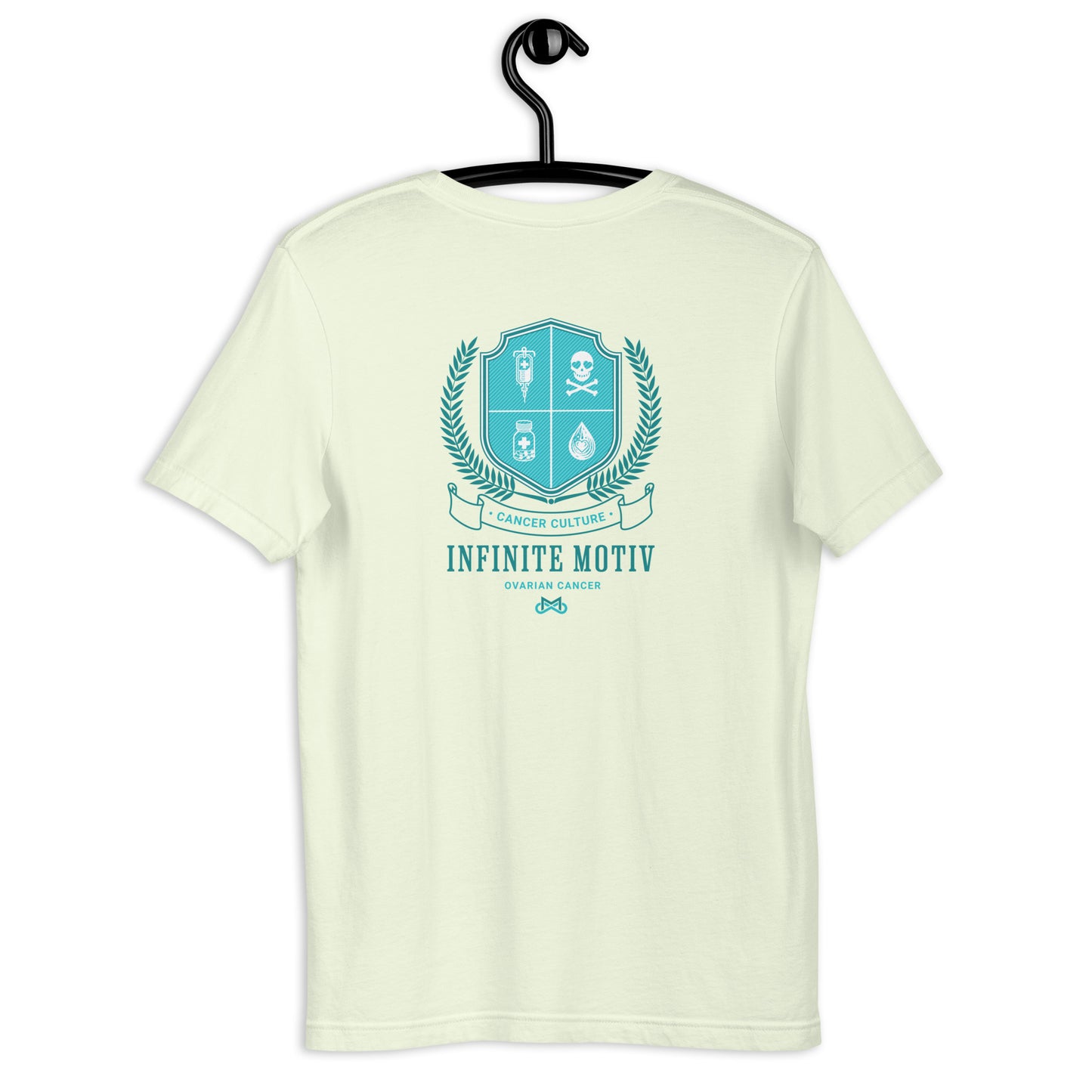 Unisex Ovarian Cancer Crest Embroidered t-shirt