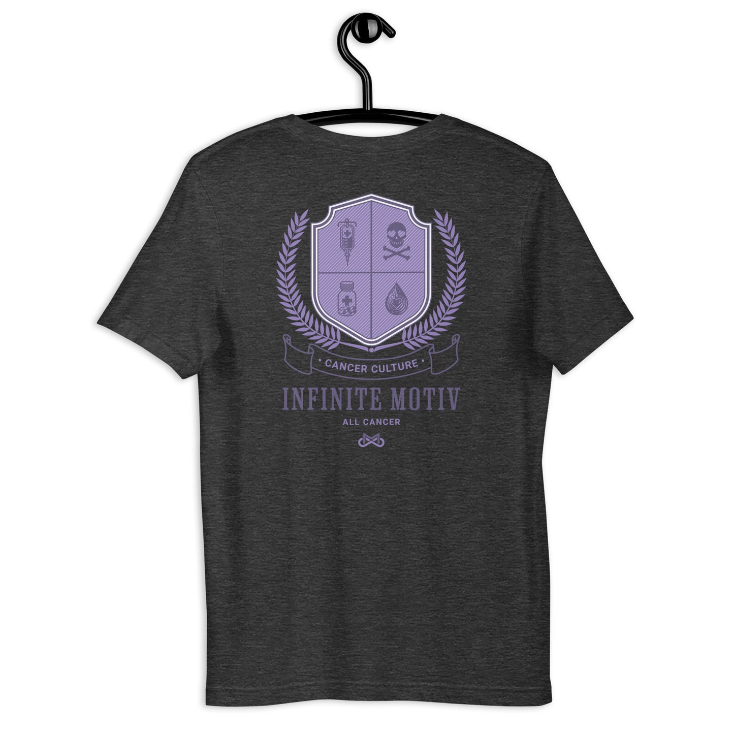 Unisex All Cancer Crest Embroidered T-Shirt | Lightweight Comfort & Stylish Support by Infinite Motiv
