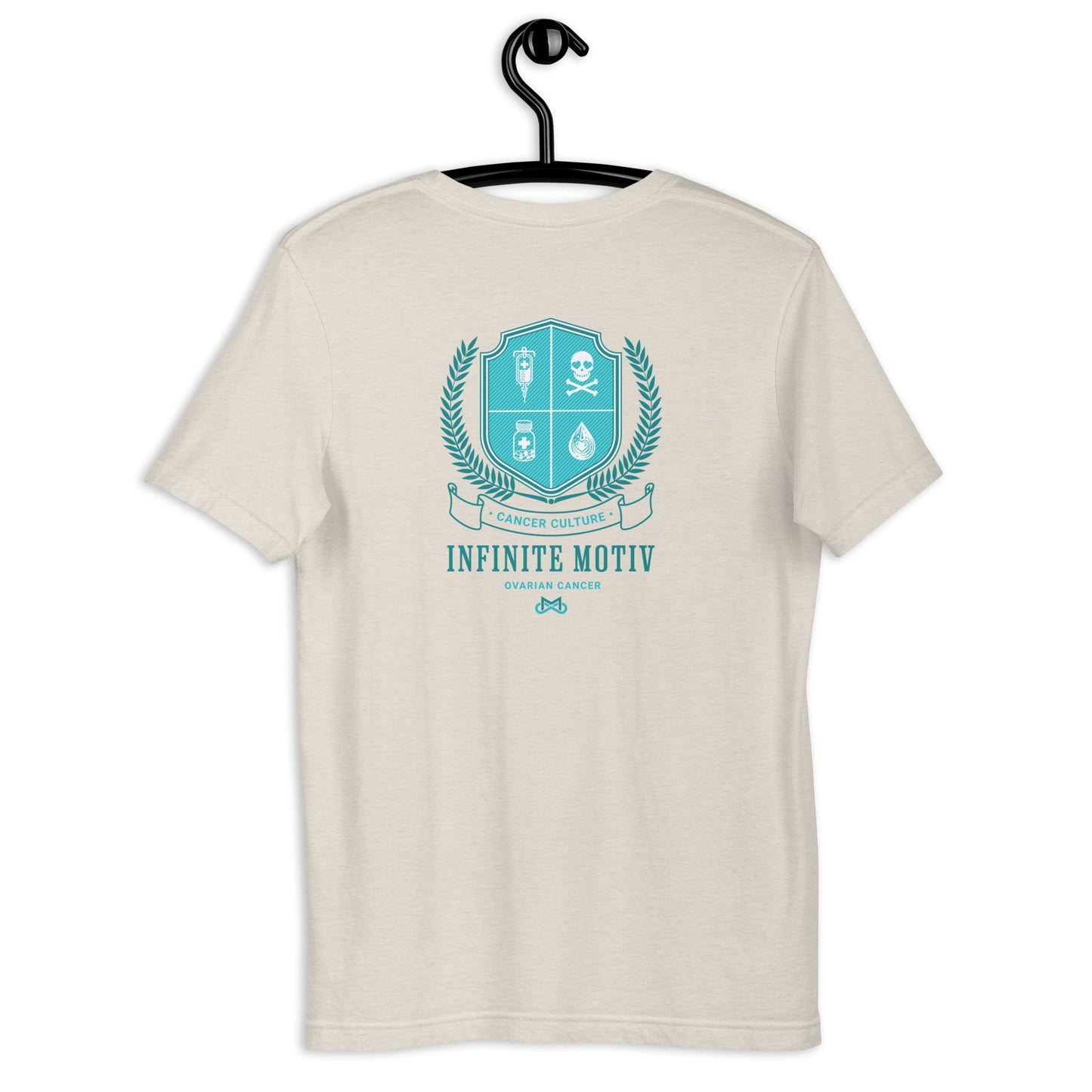 Unisex Ovarian Cancer Crest Embroidered t-shirt