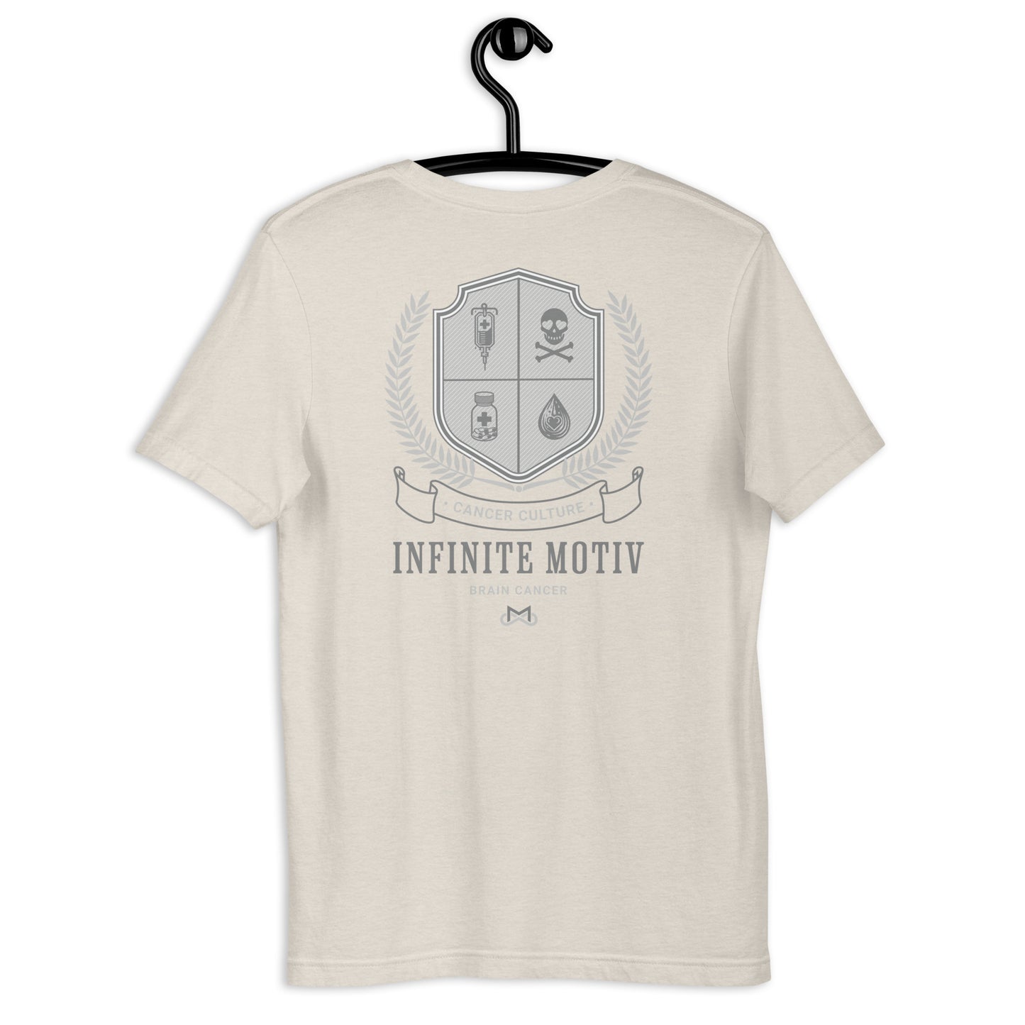 Unisex Brain Cancer Crest Embroidered t-shirt