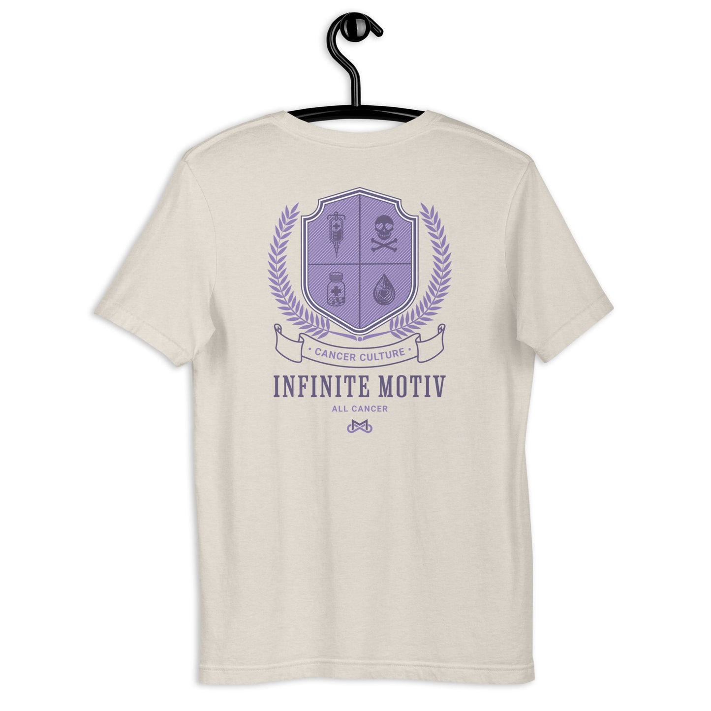 Unisex All Cancer Crest Embroidered T-Shirt | Lightweight Comfort & Stylish Support by Infinite Motiv