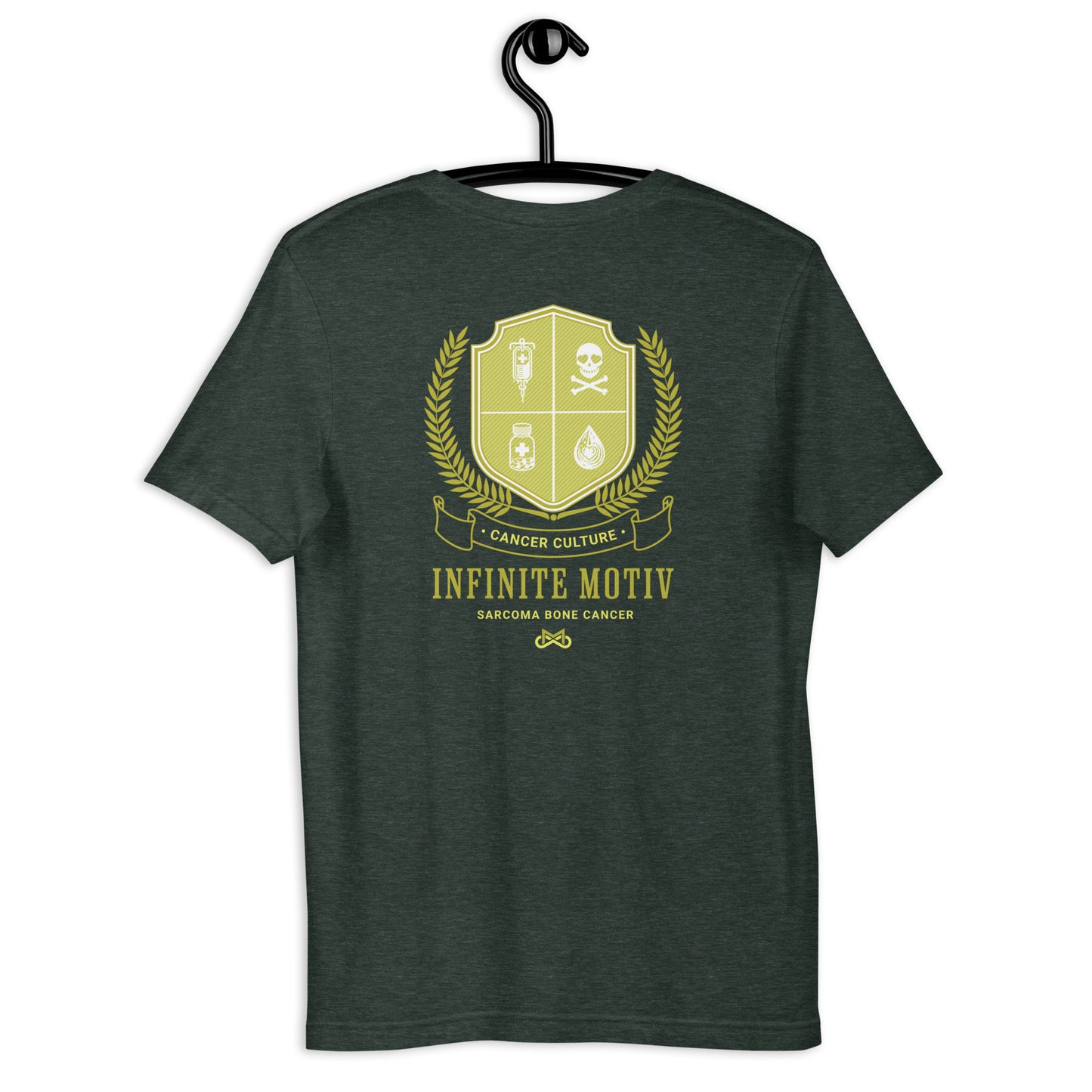 Unisex Sarcoma Bone Cancer Crest Embroidered t-shirt