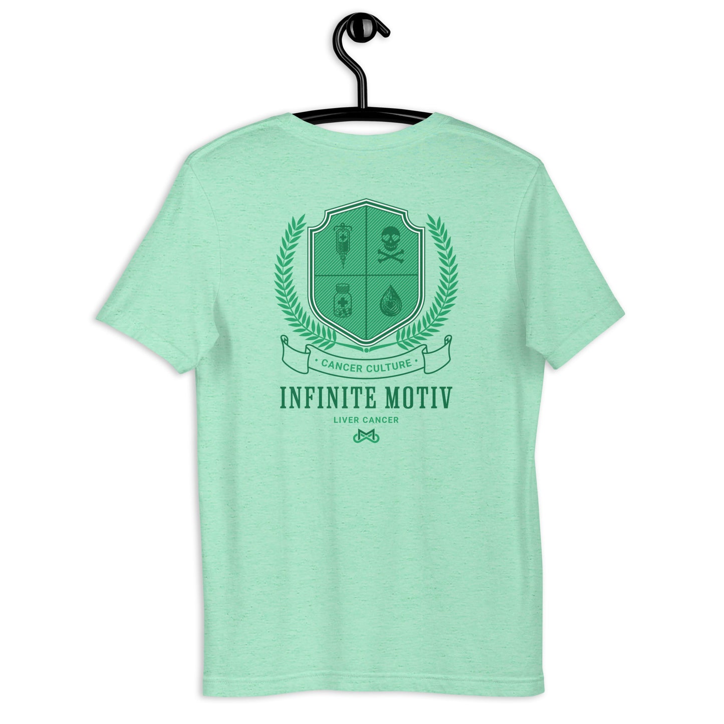 Unisex Liver Cancer Crest Embroidered t-shirt