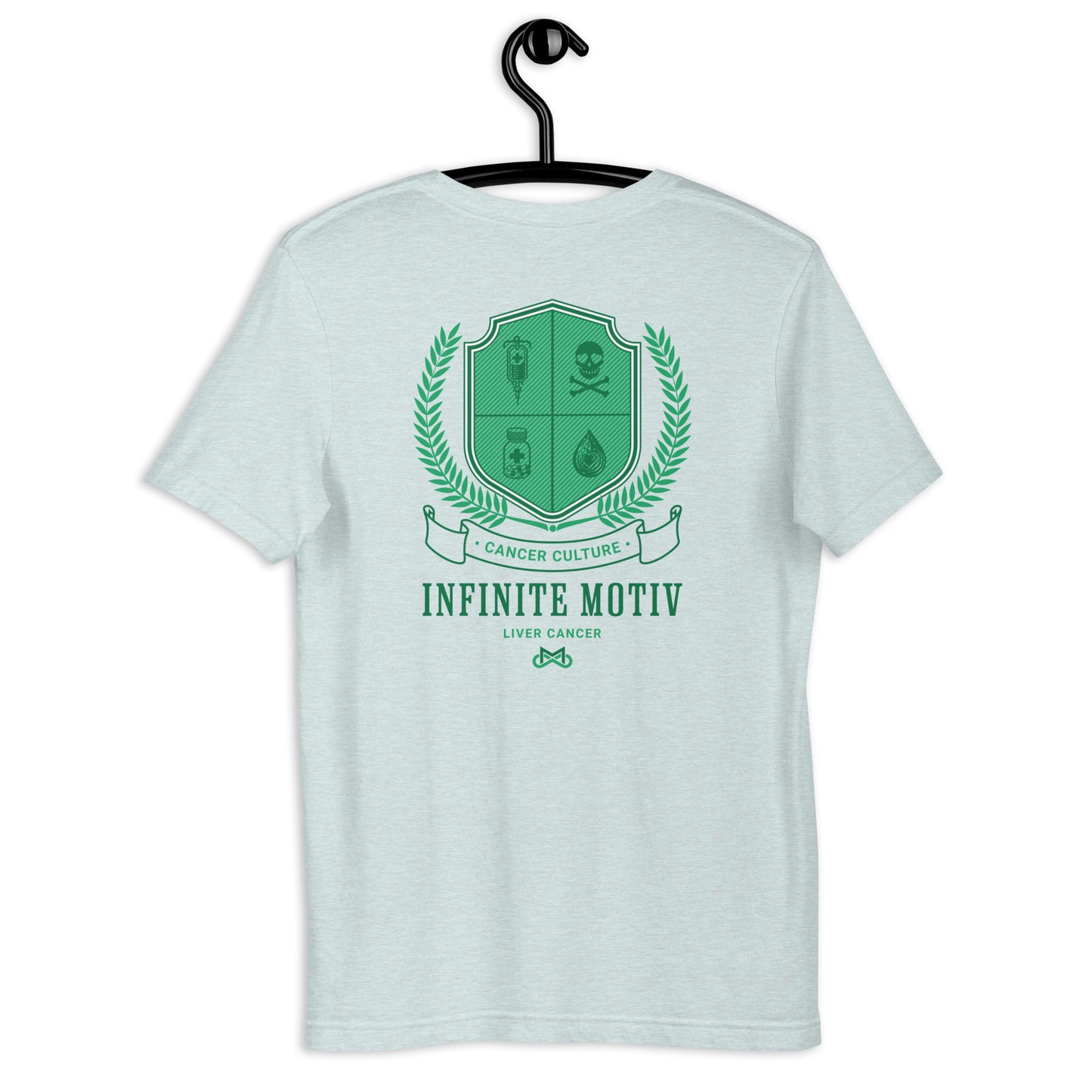 Unisex Liver Cancer Crest Embroidered t-shirt