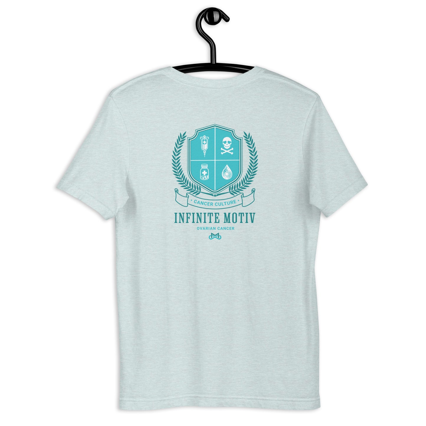 Unisex Ovarian Cancer Crest Embroidered t-shirt