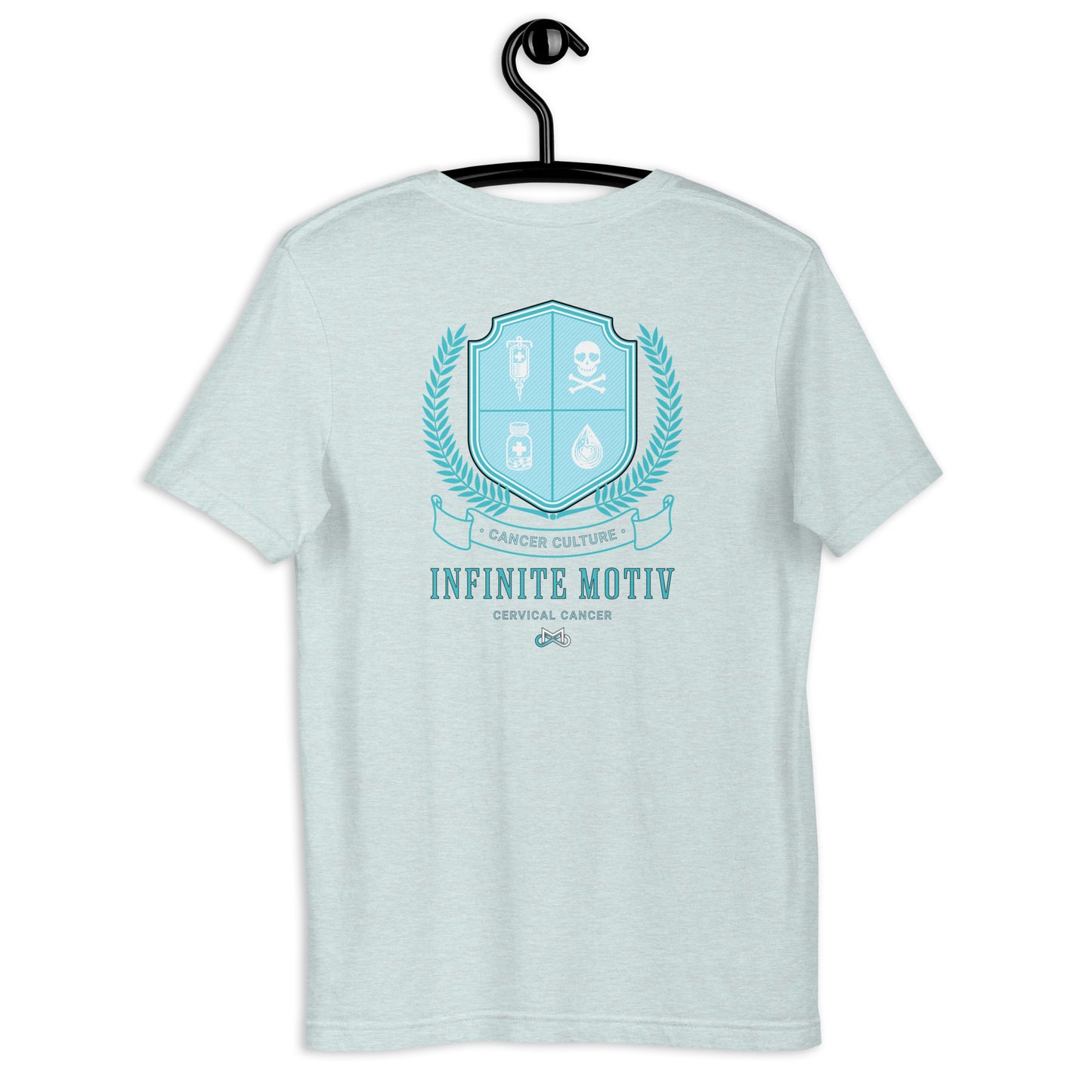 Unisex Cervical Cancer Crest Embroidered t-shirt