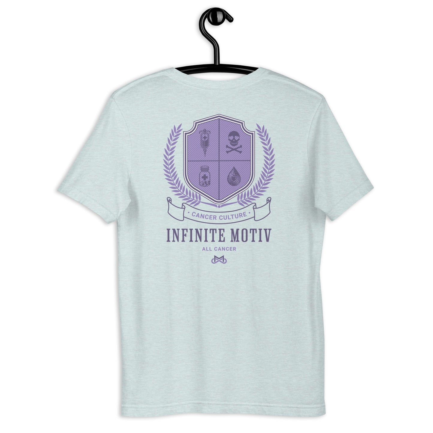 Unisex All Cancer Crest Embroidered T-Shirt | Lightweight Comfort & Stylish Support by Infinite Motiv