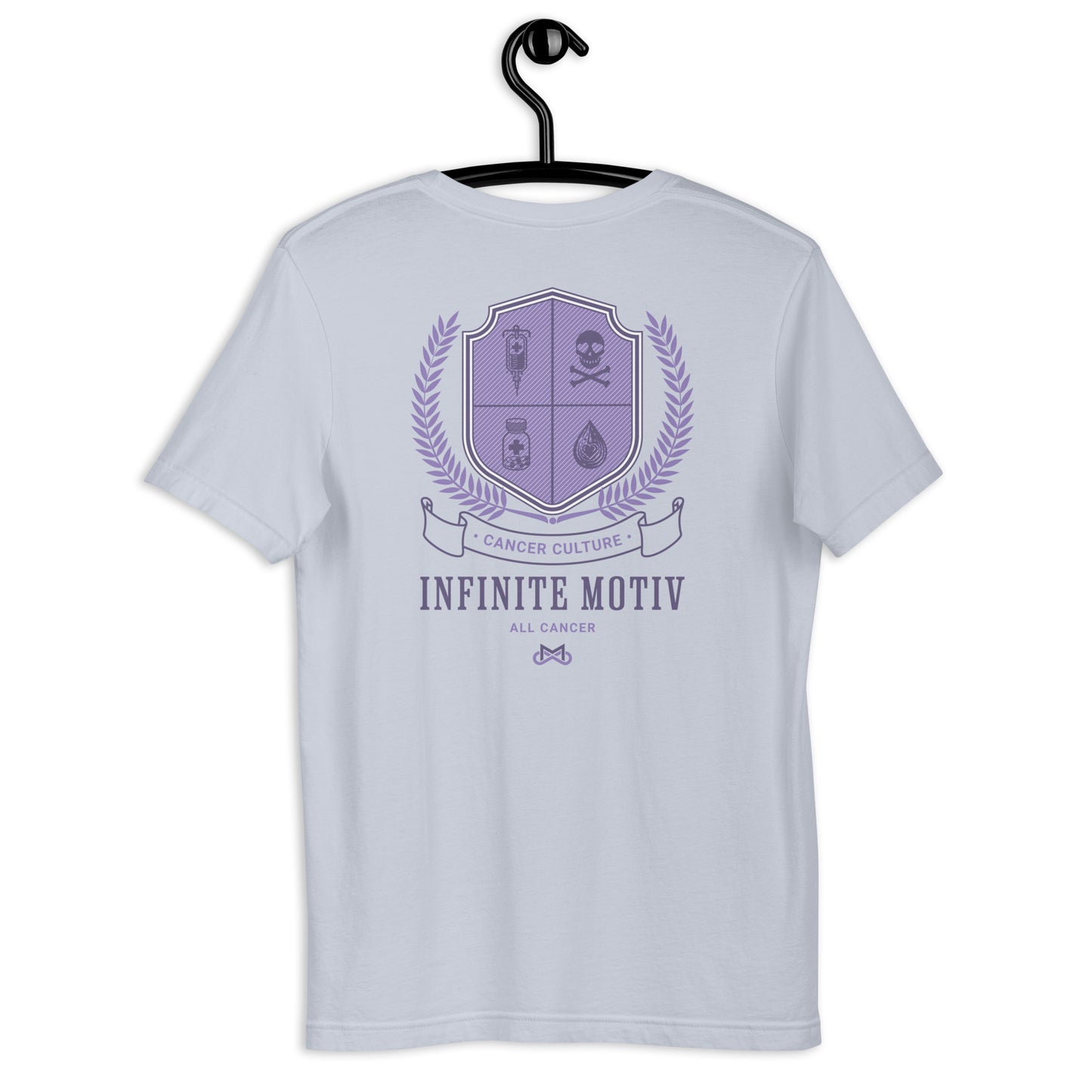 Unisex All Cancer Crest Embroidered T-Shirt | Lightweight Comfort & Stylish Support by Infinite Motiv