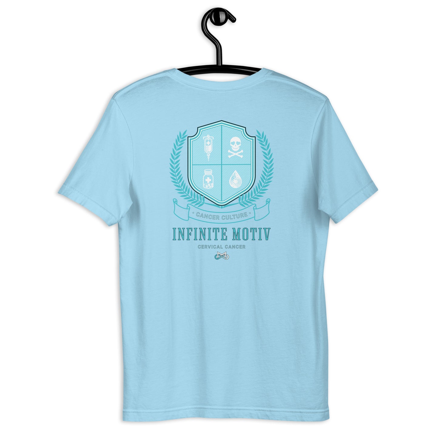 Unisex Cervical Cancer Crest Embroidered t-shirt