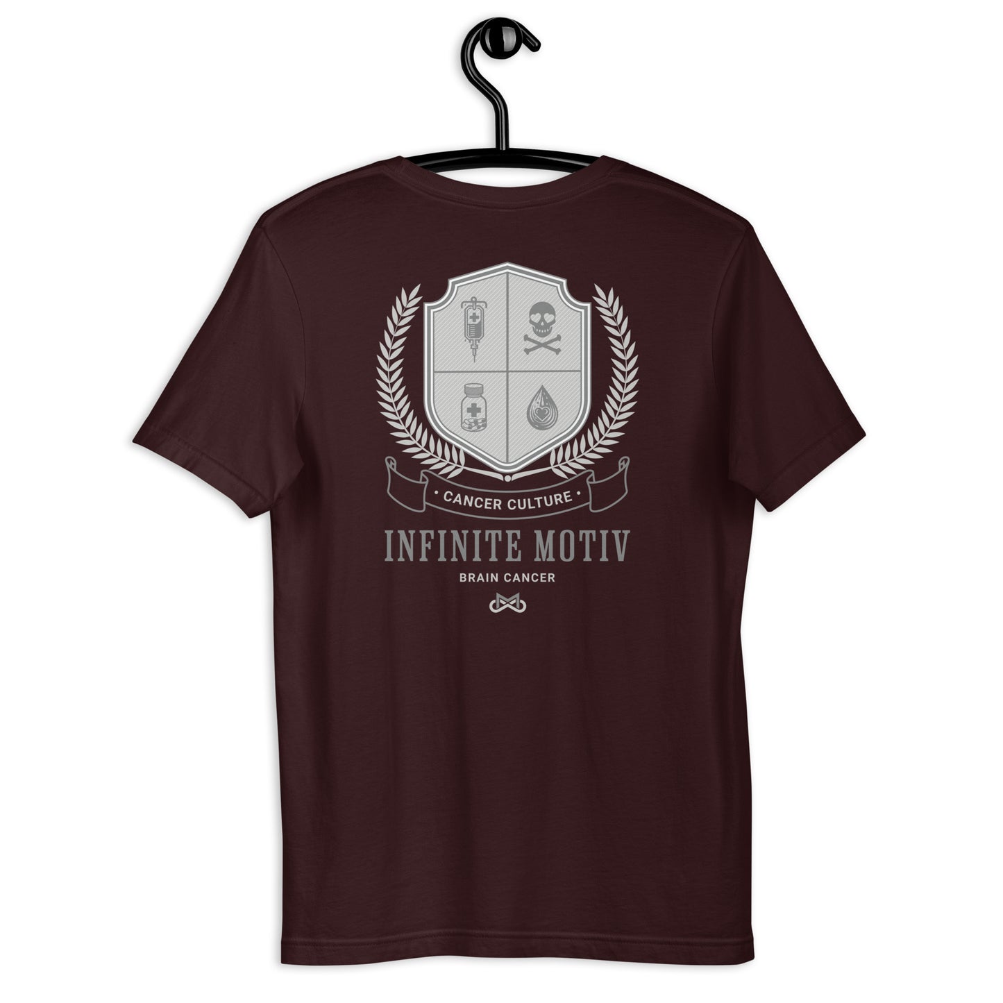 Unisex Brain Cancer Crest Embroidered t-shirt