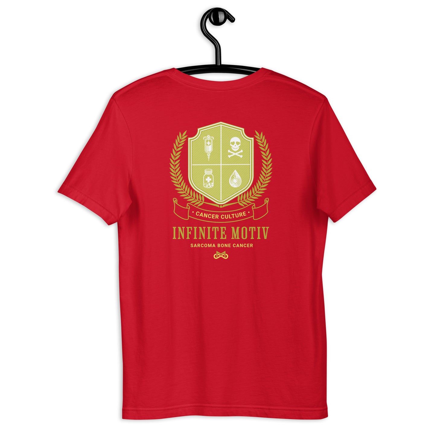 Unisex Sarcoma Bone Cancer Crest Embroidered t-shirt