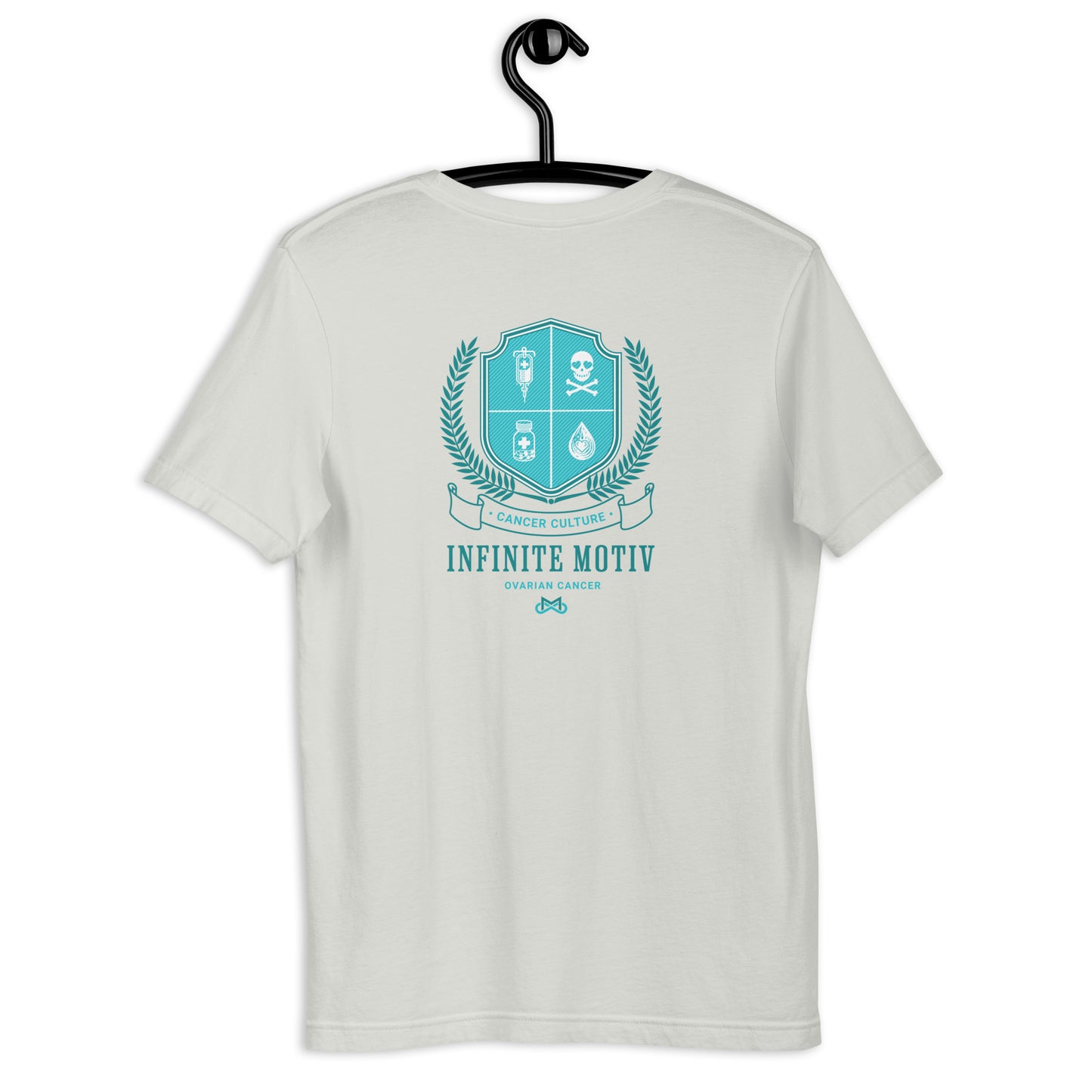 Unisex Ovarian Cancer Crest Embroidered t-shirt