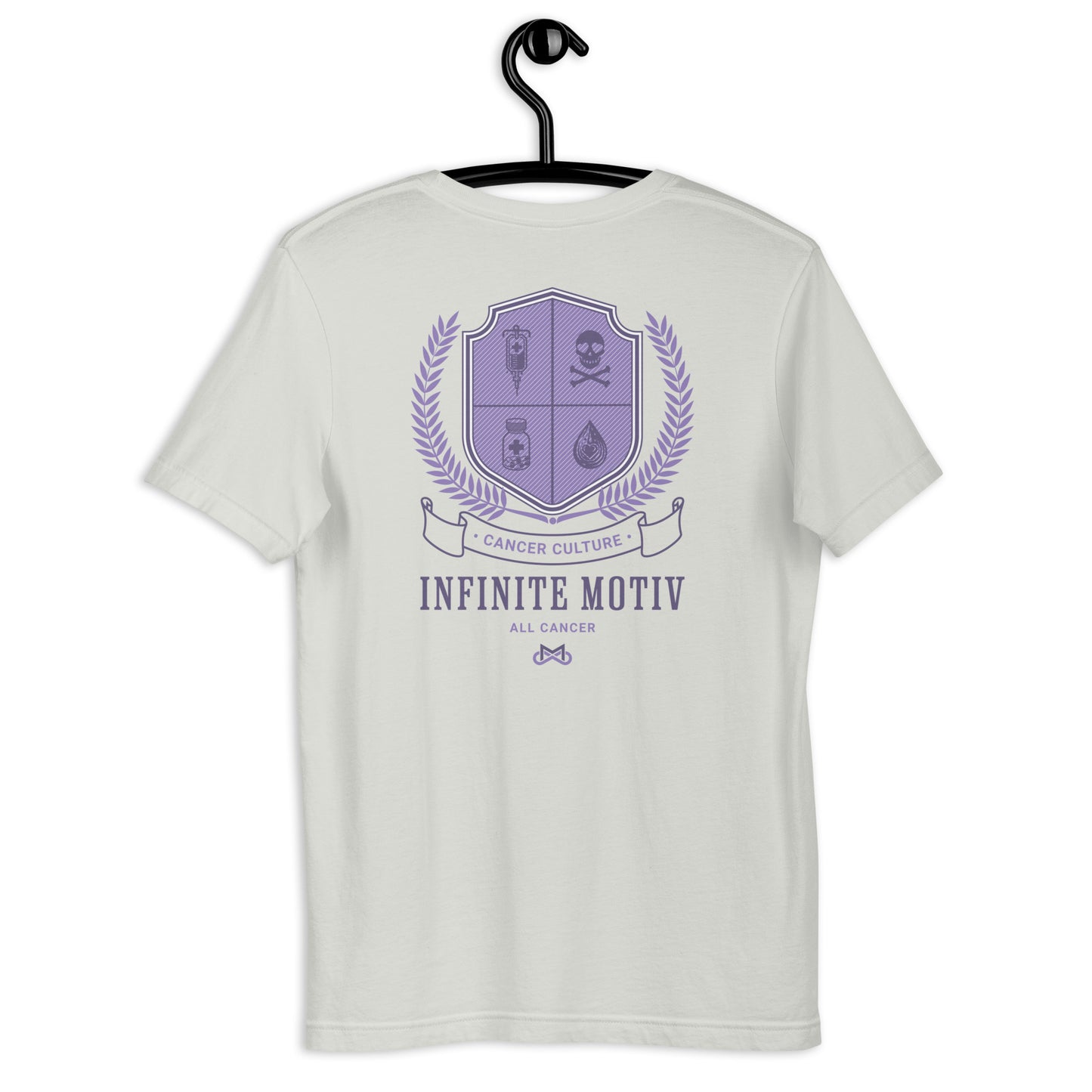 Unisex All Cancer Crest Embroidered T-Shirt | Lightweight Comfort & Stylish Support by Infinite Motiv