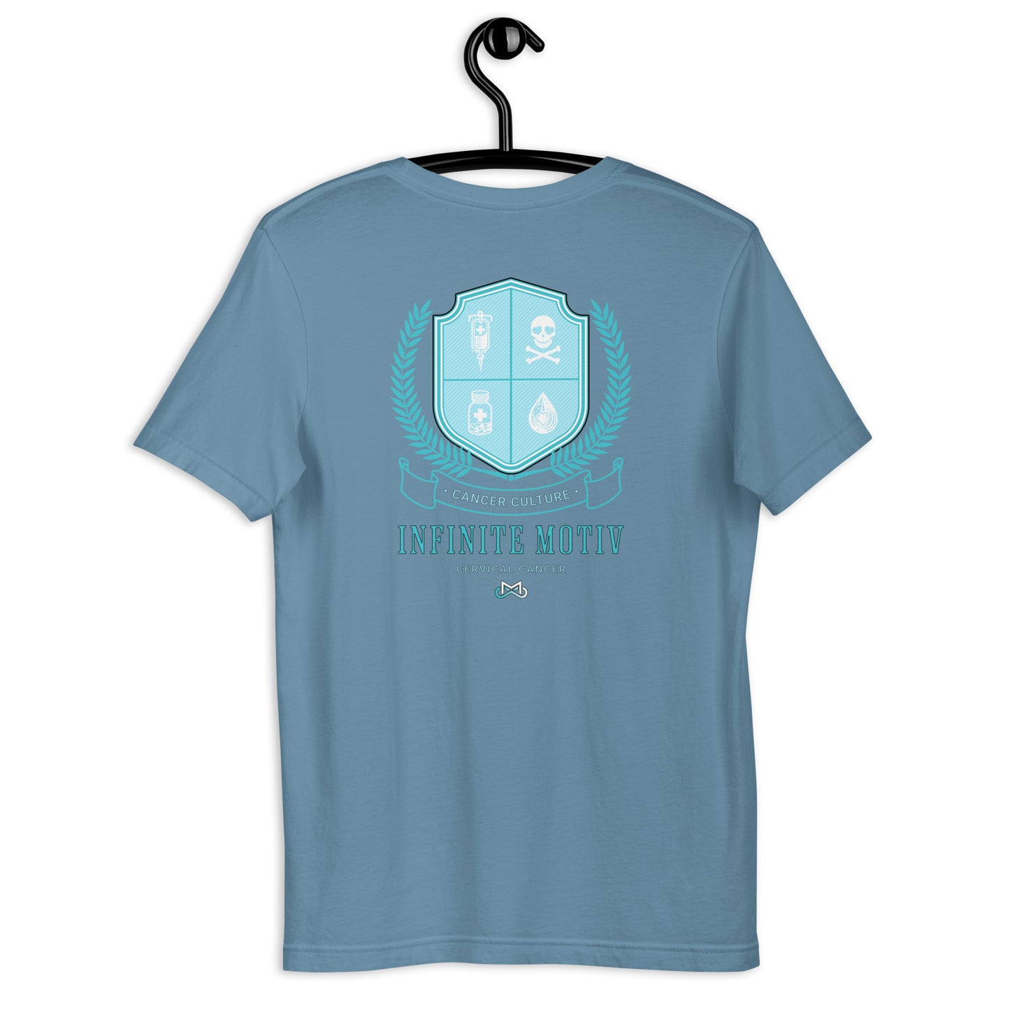Unisex Cervical Cancer Crest Embroidered t-shirt