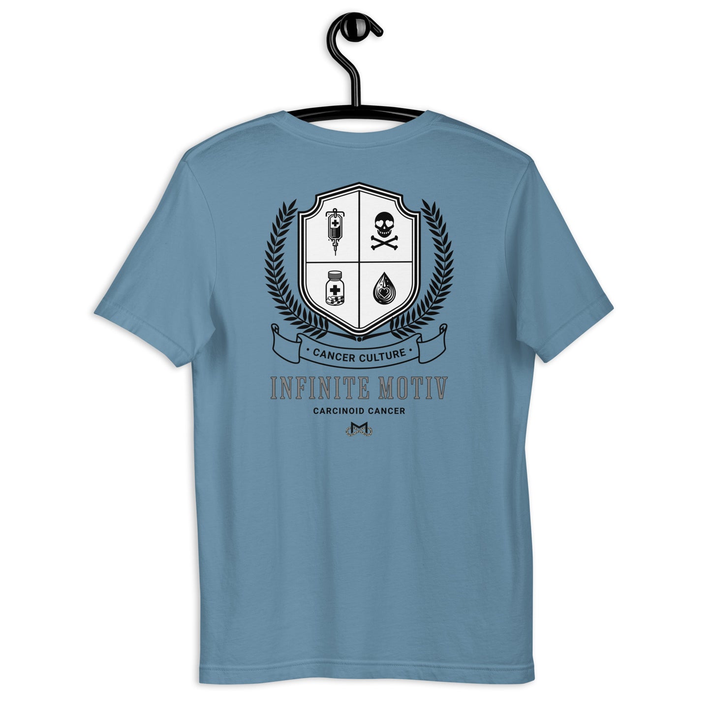 Unisex Carcinoid Cancer Crest Embroidered t-shirt