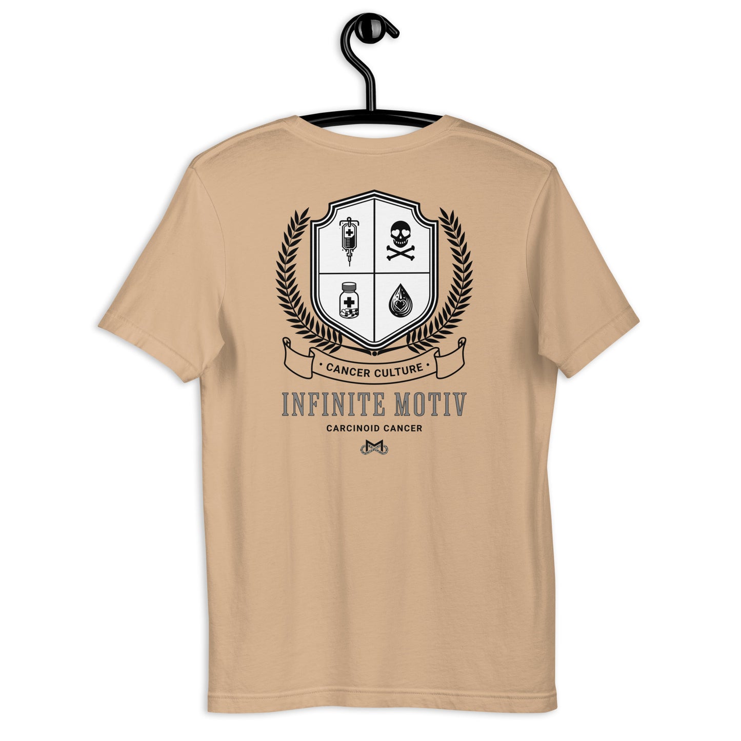 Unisex Carcinoid Cancer Crest Embroidered t-shirt