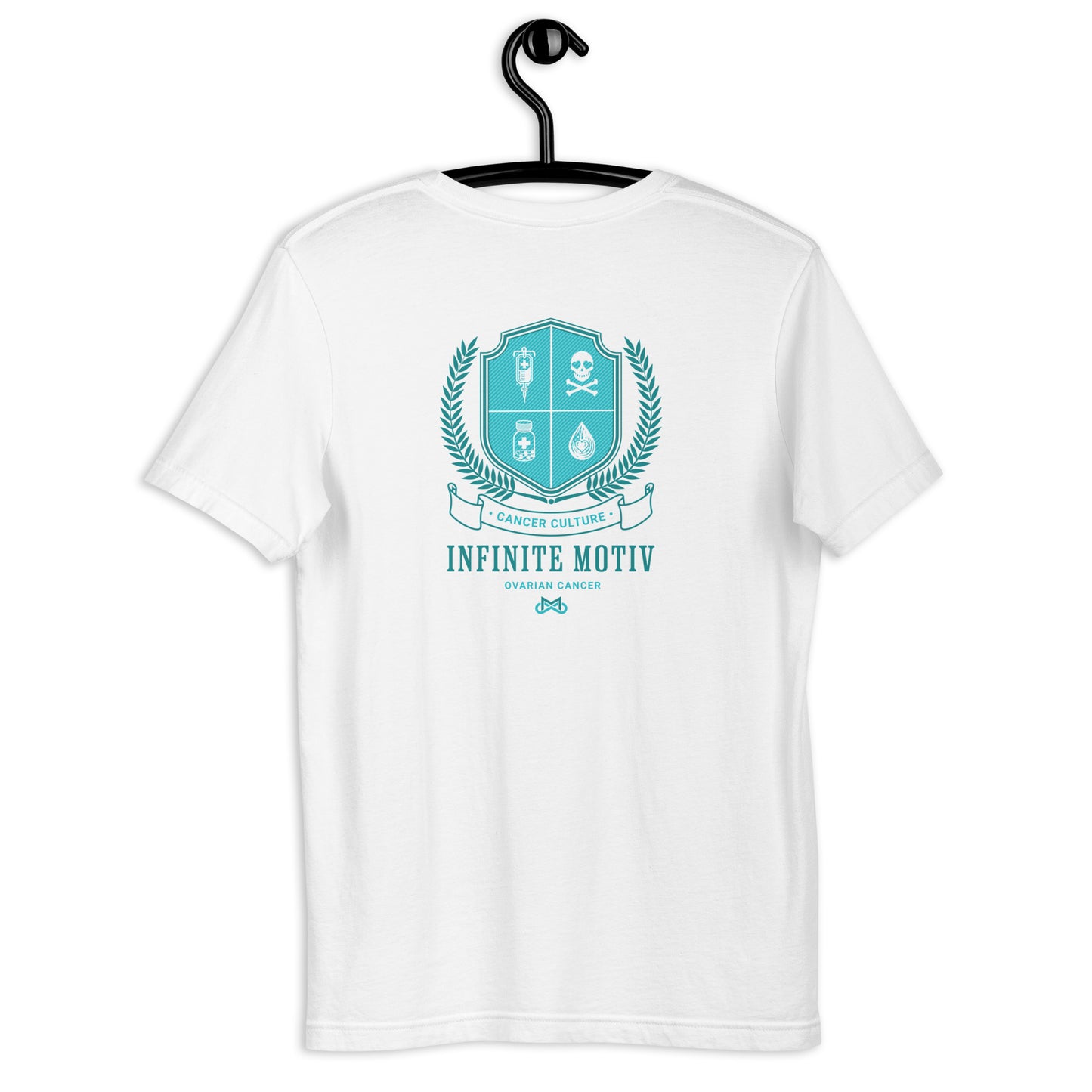 Unisex Ovarian Cancer Crest Embroidered t-shirt