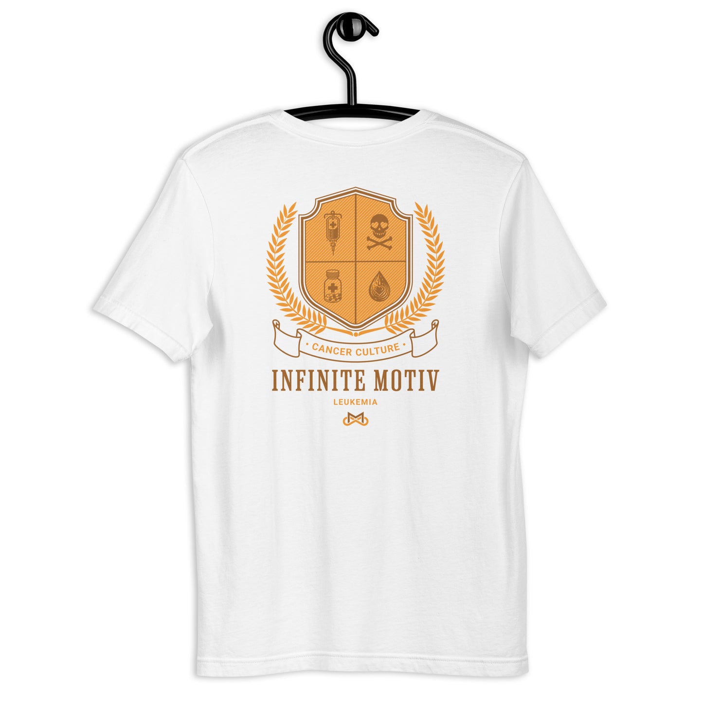 Unisex Leukemia Crest Embroidered t-shirt