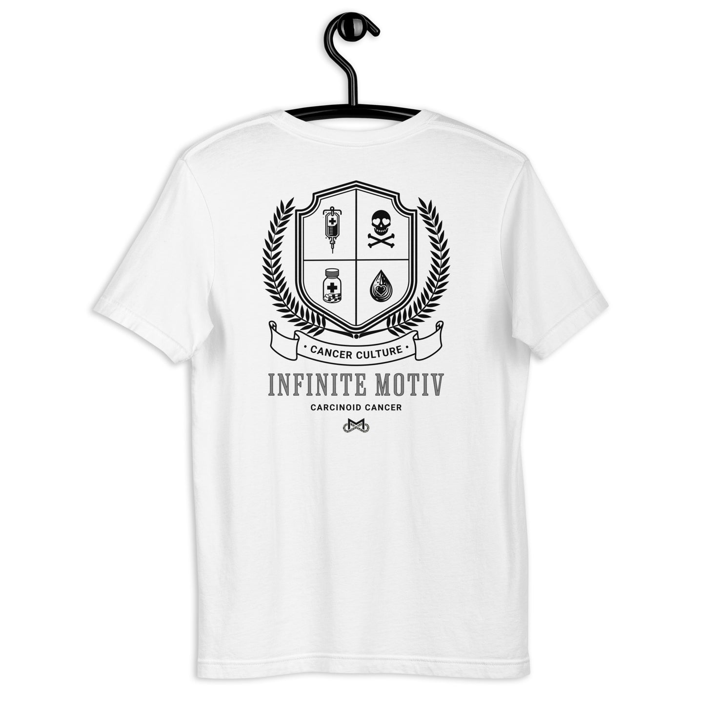 Unisex Carcinoid Cancer Crest Embroidered t-shirt