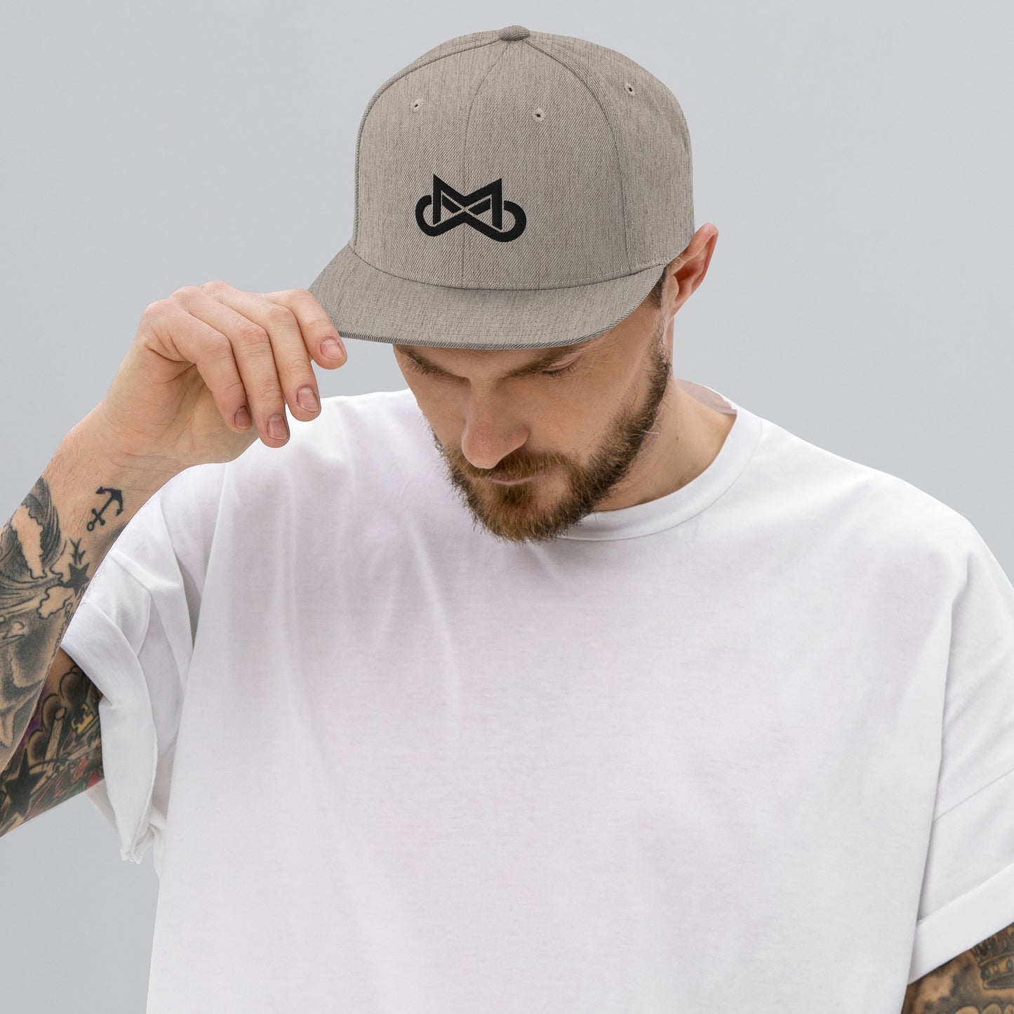 Unisex Infinite Motiv Black Snapback Hat