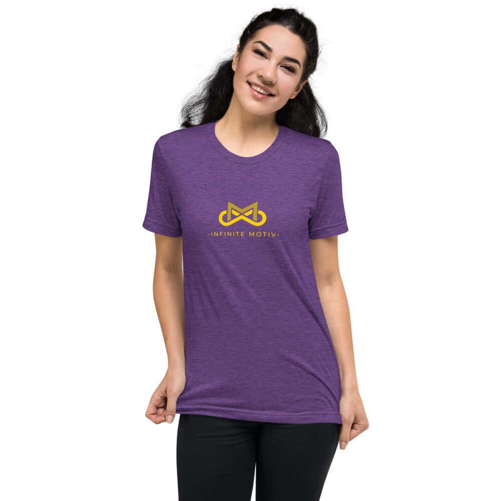 Women's Childhood Cancer Tri-blend Short Sleeve T-Shirt - Support the Fight