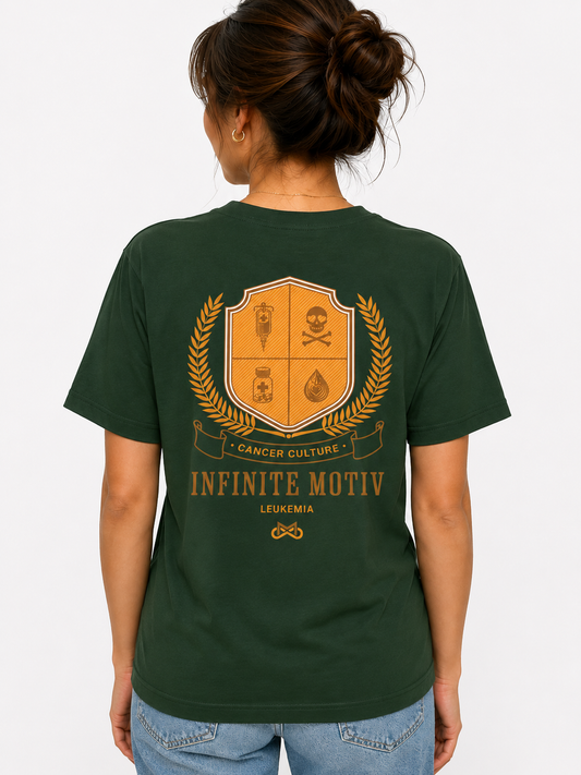 Unisex Leukemia Crest Embroidered T-shirt