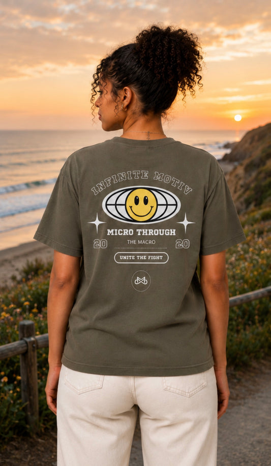Smile and Micro Embroidered T-Shirt