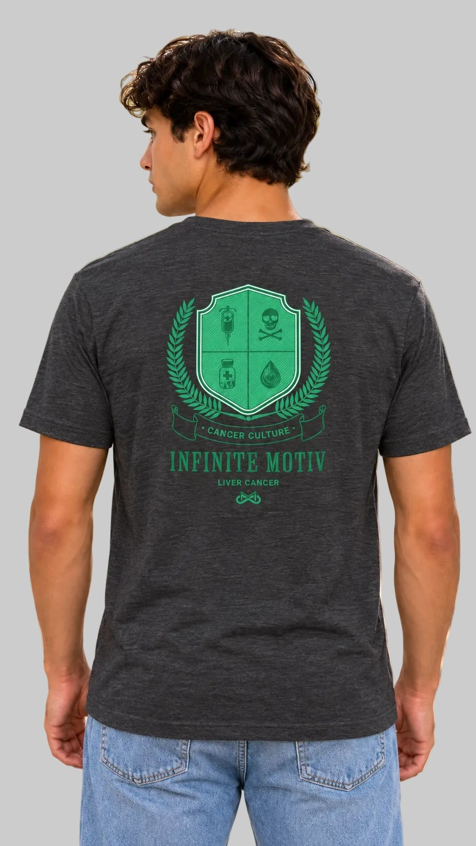 Unisex Liver Cancer Crest Embroidered t-shirt
