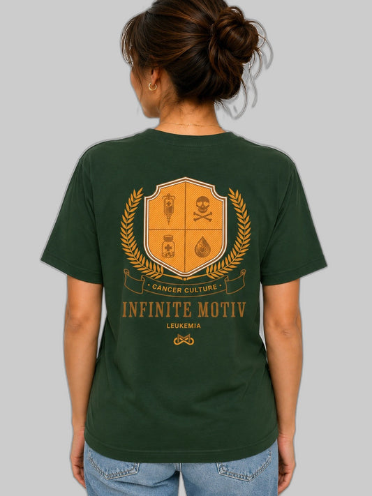 Unisex Leukemia Crest Embroidered T-shirt