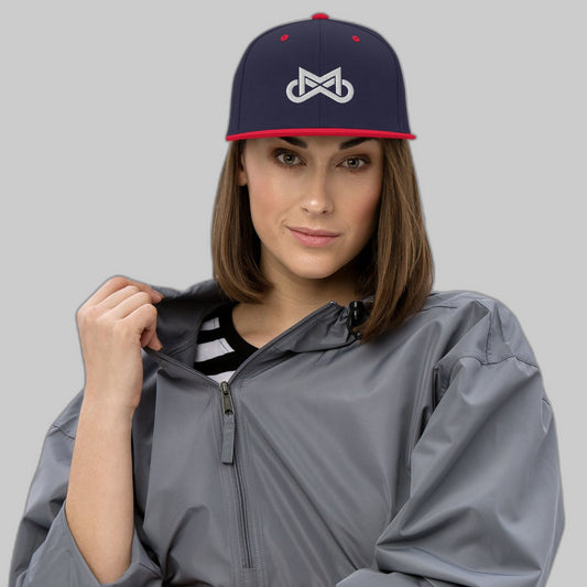 Unisex Infinite Motiv White Snapback Hat