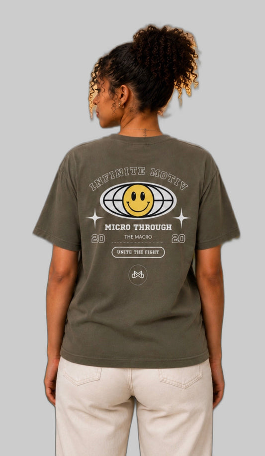 Smile and Micro Embroidered T-Shirt