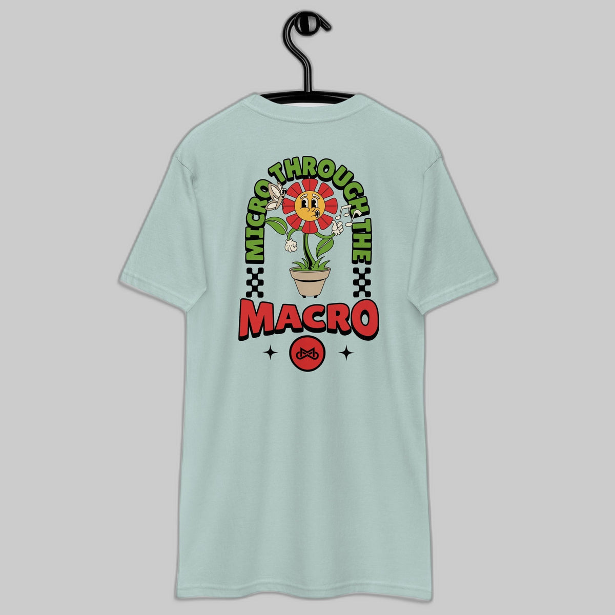 Men’s Flower Power Embroidered premium heavyweight tee