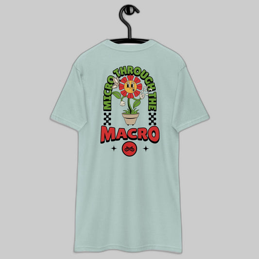 Men’s Flower Power Embroidered premium heavyweight tee