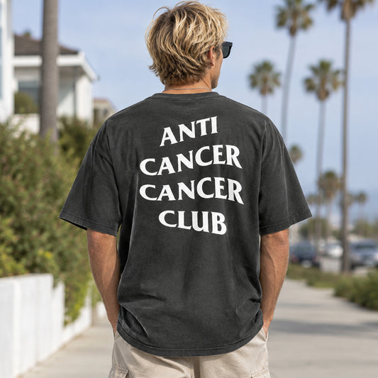 Cancer Club Unisex Oversized faded t-shirt