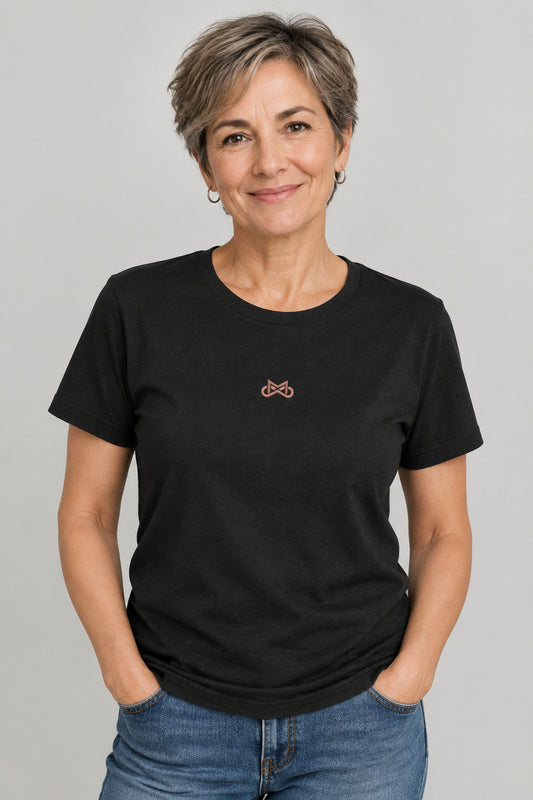 Uterine Cancer Flower Embroidered Unisex T-Shirt