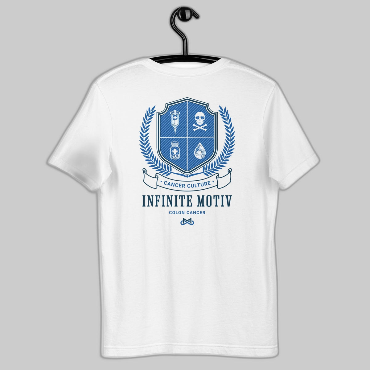 Colon Cancer Crest Embroidered Unisex T-Shirt